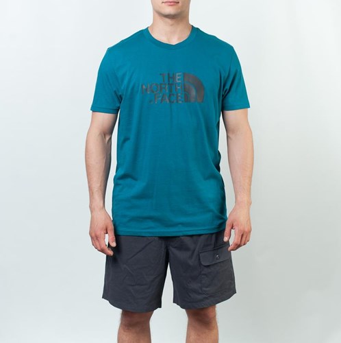 The North Face חולצה טישרט לוגו מודפס קדמי בטורכיז T92TX3EFS