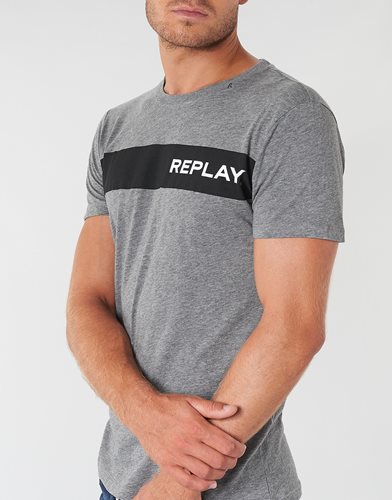 REPLAY חולצה טישרט קצרה באפור M3846