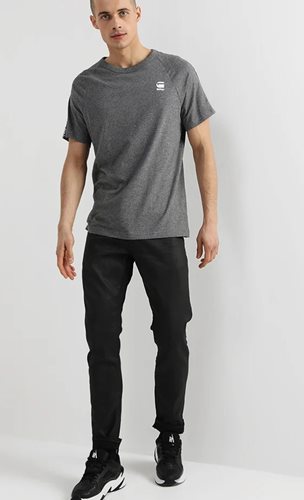 G-STAR Raw חולצה טישרט Satur New Raglan באפור