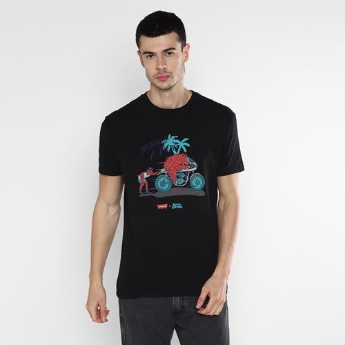 Levi's חולצה טישרט Royal Enfield בשחור