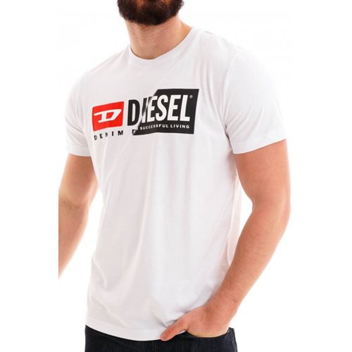 Diesel חולצה טישרט קצרה Diego Cuty 00SDP1 בלבן