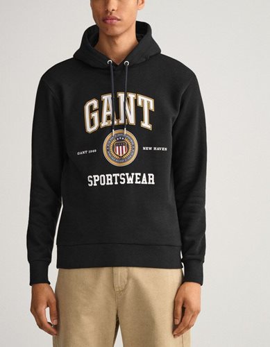 GANT קפוצ'ון Crest Shield בשחור 2037028