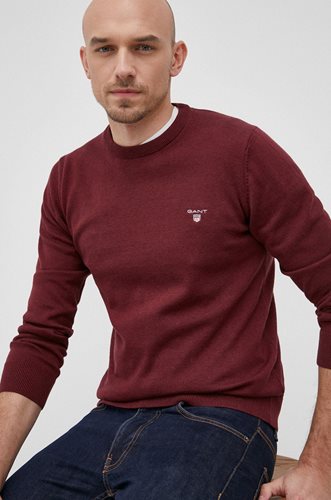 GANT סריג צמר Cotton Wool בבורדו 83101