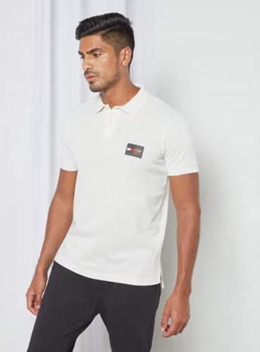 Tommy Hilfiger חולצה פולו Icon Badge בלבן MW0MW19098