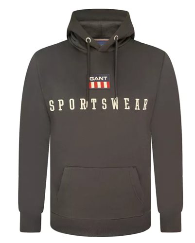 GANT קפוצ'ון Retro Flag Hoodie שחור 2007042