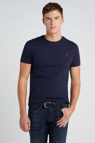 Polo Ralph Lauren חולצה טישרט קצרה עם רקמת לוגו המותג בכחול