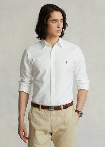Polo Ralph Lauren חולצה Oxford מכופתרת בלבן Slim Fit