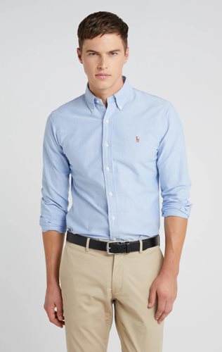 Polo Ralph Lauren חולצה Oxford מכופתרת בתכלת Slim Fit