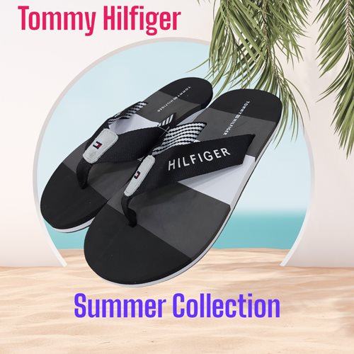 Tommy Hilfiger כפכפי אצבע עם הדפס לגברים