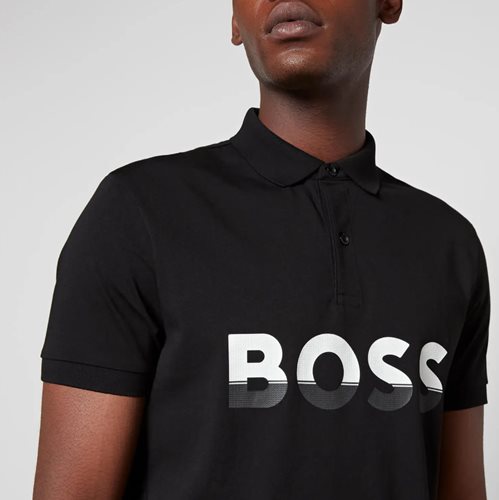 HUGO BOSS חולצה פולו Pavel בצבע שחור