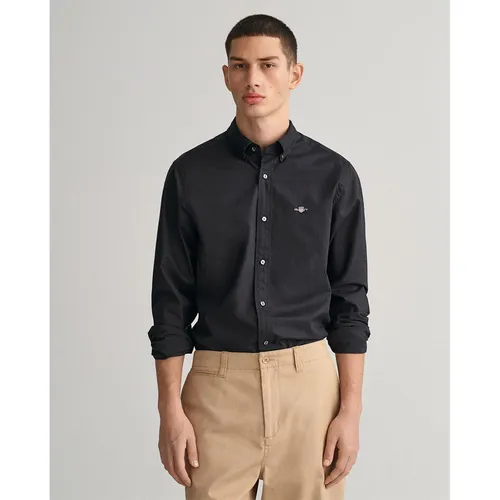 GANT חולצה מכופתרת Slim Fit Oxford בשחור 3000202