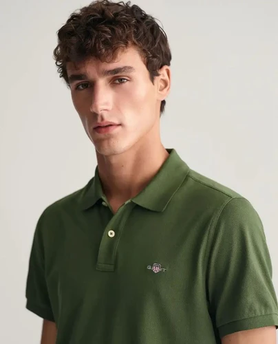 GANT חולצה פולו Regular Fit Piqué בירוק 2210