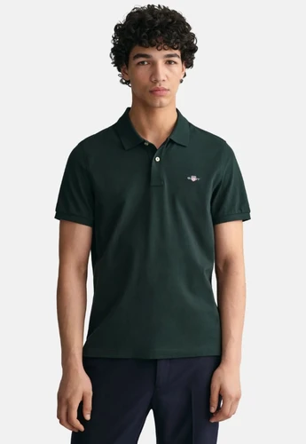 GANT חולצה פולו Regular Fit Piqué בירוק כהה 2210
