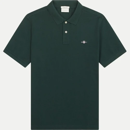 GANT חולצה פולו Regular Fit Piqué בירוק כהה 2210
