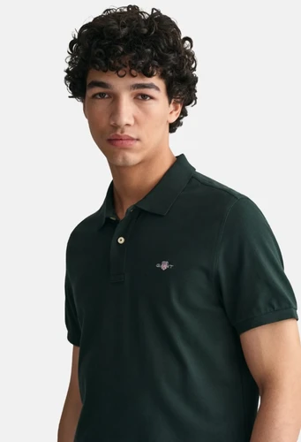 GANT חולצה פולו Regular Fit Piqué בירוק כהה 2210