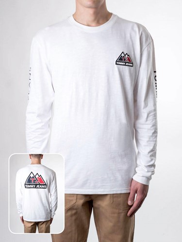 Tommy Jeans חולצה טישרט ארוך בלבן DM07446