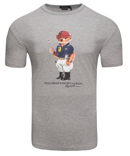 Polo Ralph Lauren חולצה טישרט קצרה Teddy Bear באפור