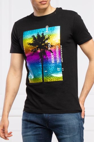 REPLAY חולצה טישרט קצרה בשחור M3014