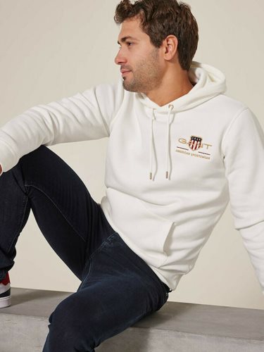 GANT קפוצ'ון Archive Shield בלבן 2047076