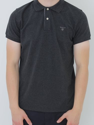 GANT חולצה פולוSlim Fit Piqué באפור 252105 מידה XXL