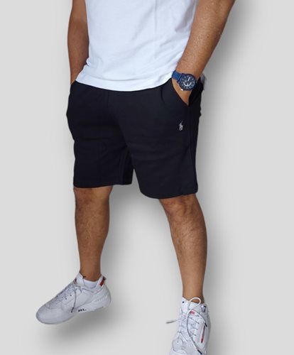 Polo Ralph Lauren מכנס קצר Double-Knitted לוגו קטן צבע שחור