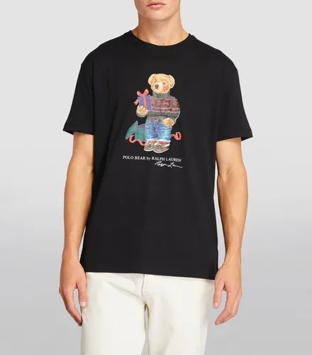 Polo Ralph Lauren חולצה טישרט קצרה Teddy Bear בשחור